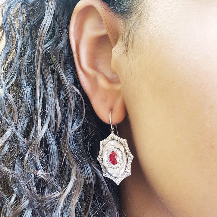 Luxury by Rene Hernandez Ruby Starburst Earrings