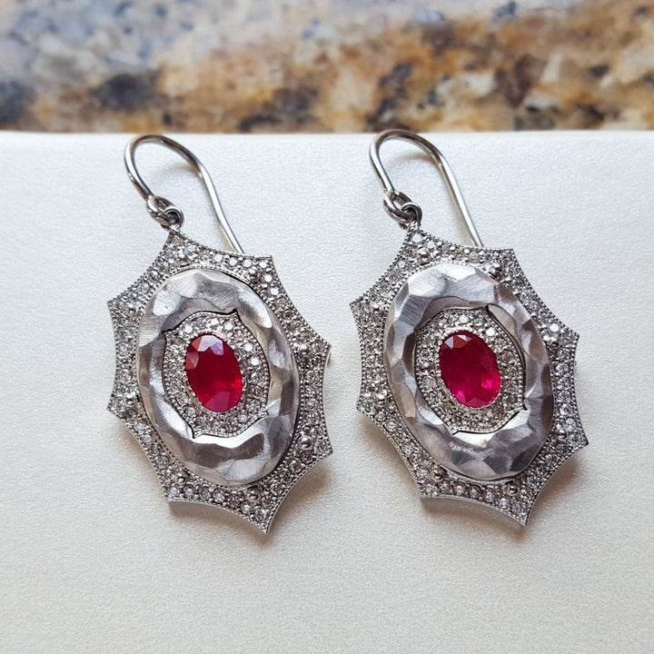 Luxury by Rene Hernandez Ruby Starburst Earrings