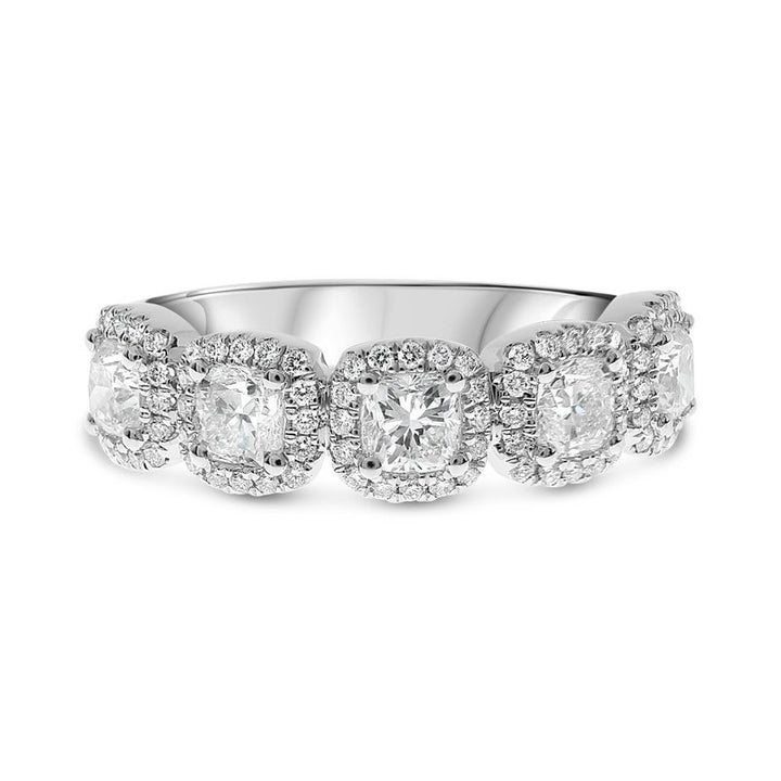 Sami Fine Jewelry 5 Stone Halo Band