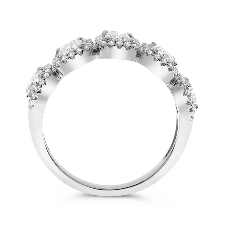 Sami Fine Jewelry 5 Stone Halo Band