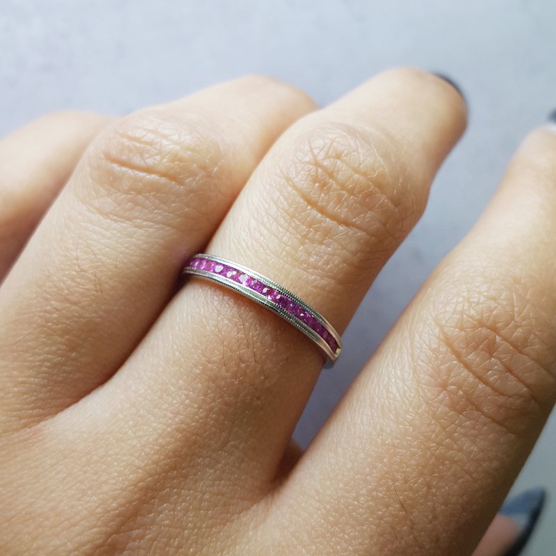 Gems One Pink Sapphire Stackable Band