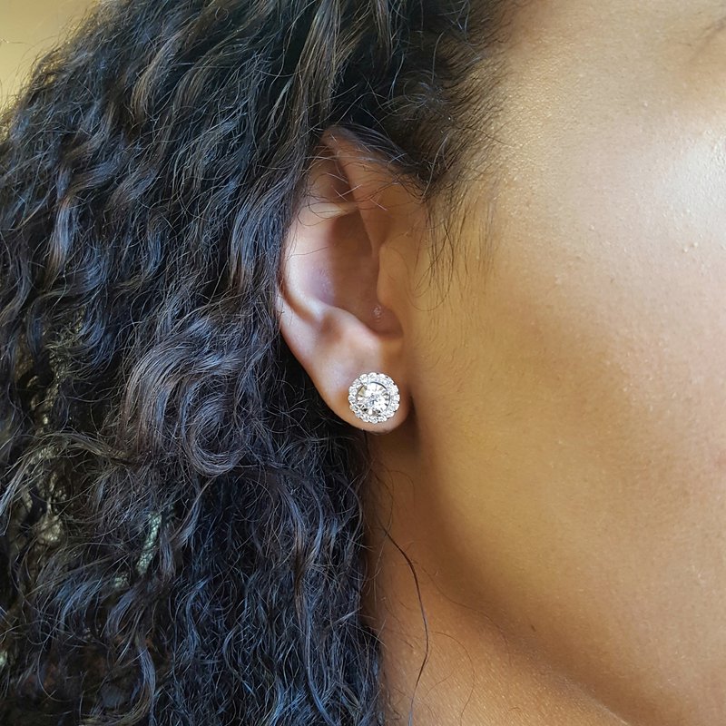 Sami Fine Jewelry True Reflections Halo Studs 151571 diamond halo