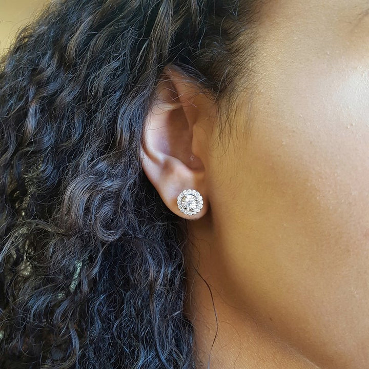 Sami Fine Jewelry True Reflections Halo Studs 151571 diamond halo