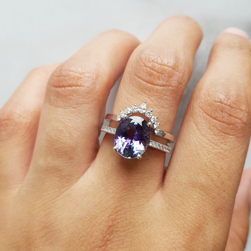 Parlé Peacock Tanzanite Queen Ring