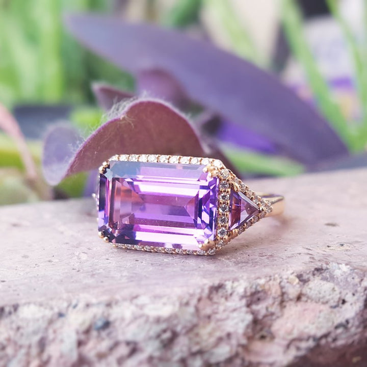 Allison Kaufman 14K Amethyst Statement Ring