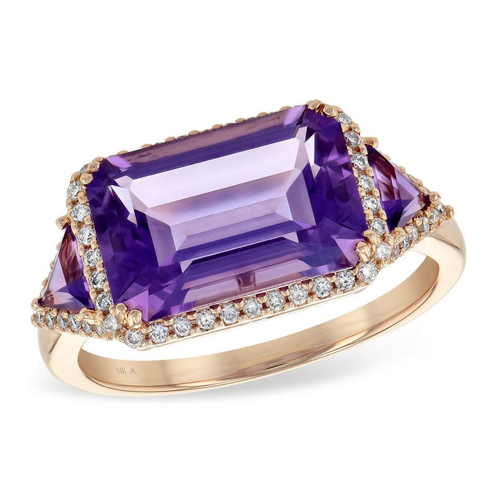 Allison Kaufman 14K Amethyst Statement Ring