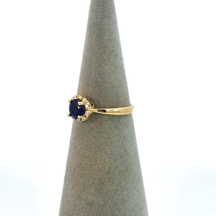 Sami Fine Jewelry Solitare Gold Arizona Amethyst Ring