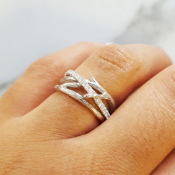 Sami Fine Jewelry Diamond Tree Branch Ring 021002