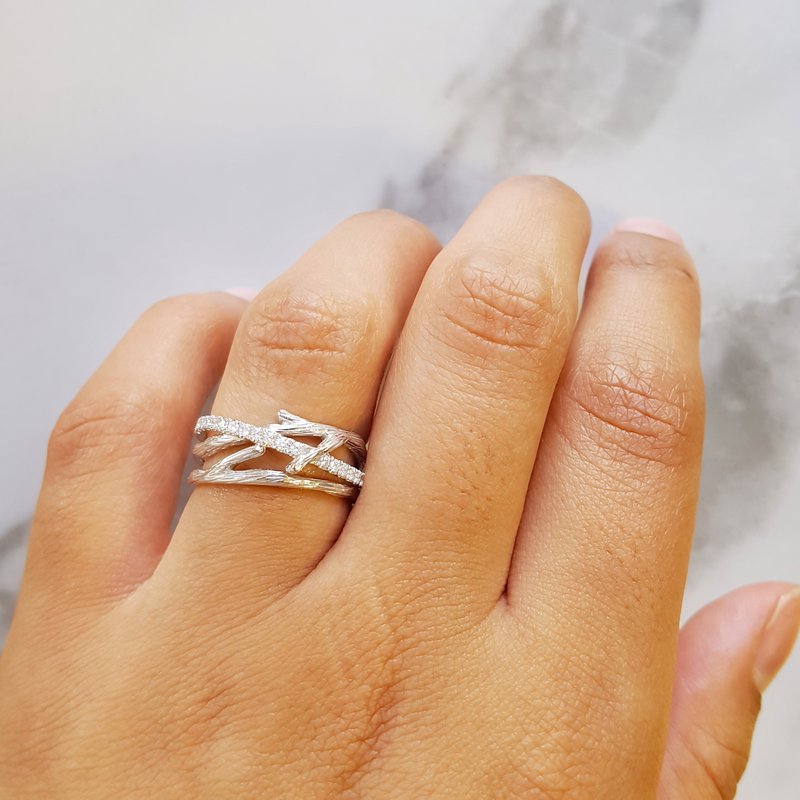 Sami Fine Jewelry Diamond Tree Branch Ring