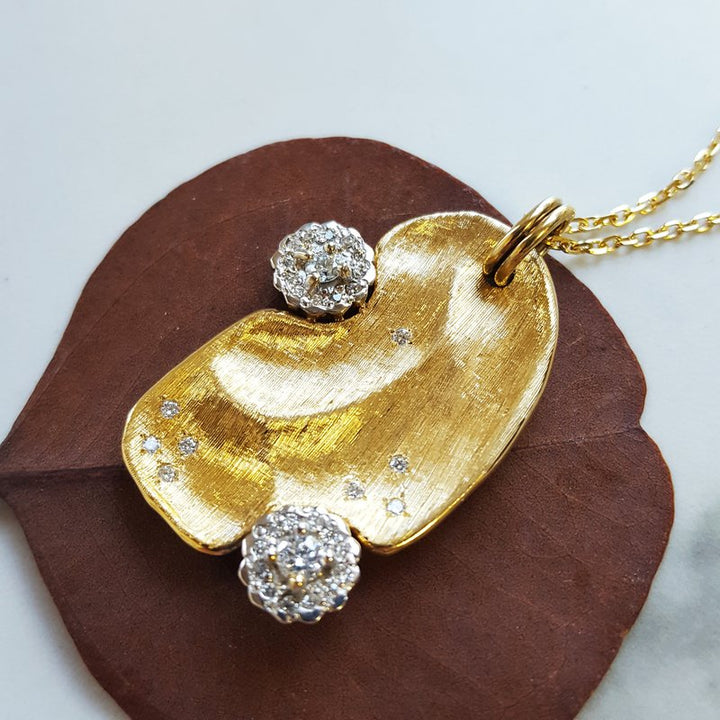 Luxury by Rene Hernandez Silk Textured Organic Pendant