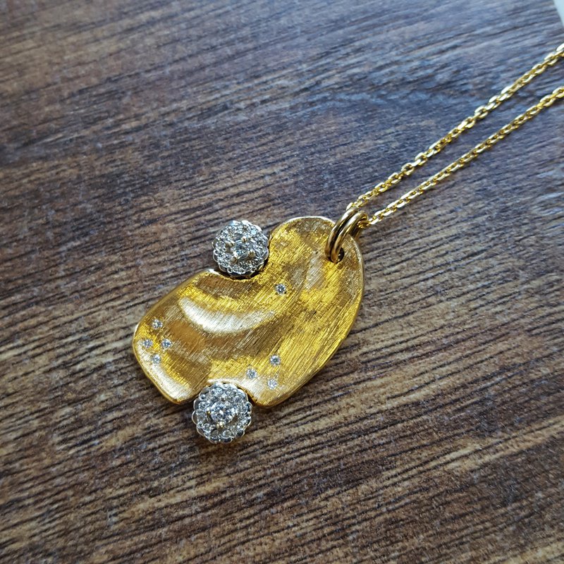 Luxury by Rene Hernandez Silk Textured Organic Pendant
