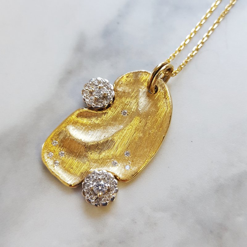 Luxury by Rene Hernandez Silk Textured Organic Pendant
