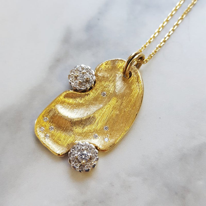 Luxury by Rene Hernandez Silk Textured Organic Pendant
