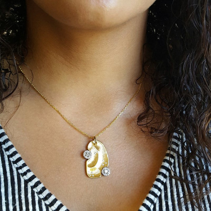 Luxury by Rene Hernandez Silk Textured Organic Pendant