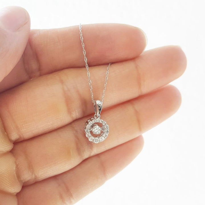 Gems One Dancing Diamond Halo Pendant 121693