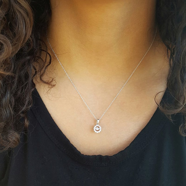 Gems One Dancing Diamond Halo Pendant