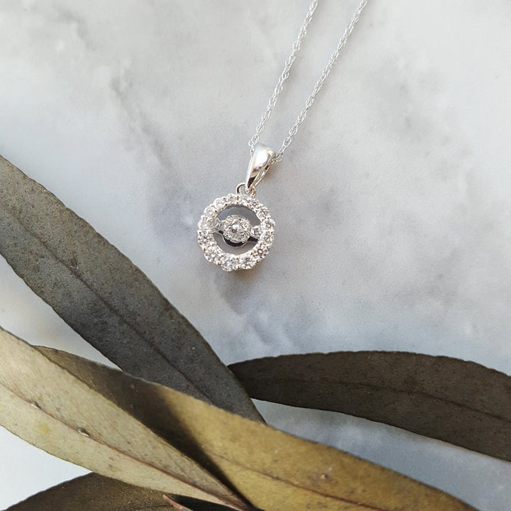 Gems One Dancing Diamond Halo Pendant