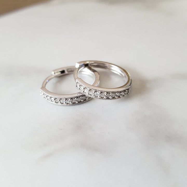 Sami Fine Jewelry Mini Milgrain Hoops
