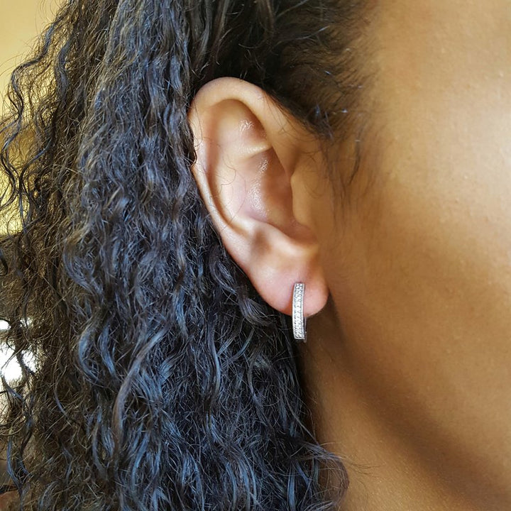  Sami Fine Jewelry Mini Milgrain Hoops 151594 - Sami Fine Jewelry