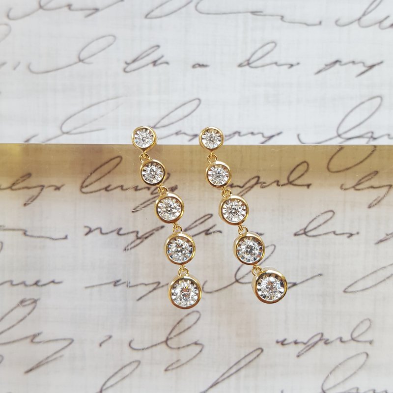 Allison Kaufman Dimaond Bezel Earrings