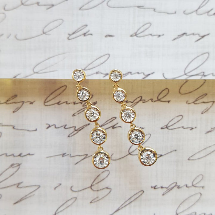 Allison Kaufman Dimaond Bezel Earrings