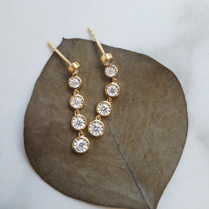 Allison Kaufman Dimaond Bezel Earrings