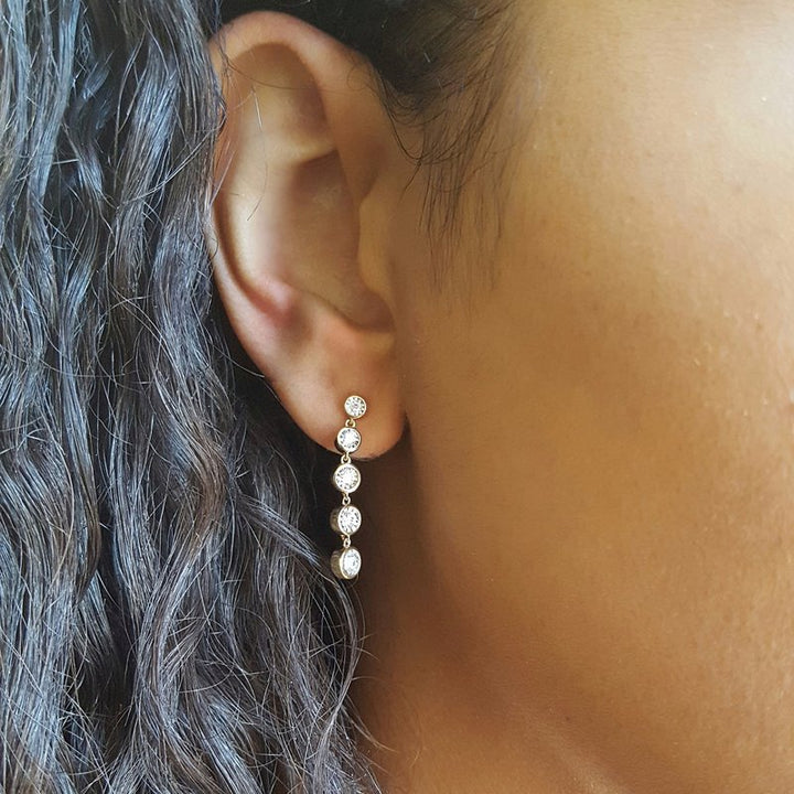 Allison Kaufman Dimaond Bezel Earrings