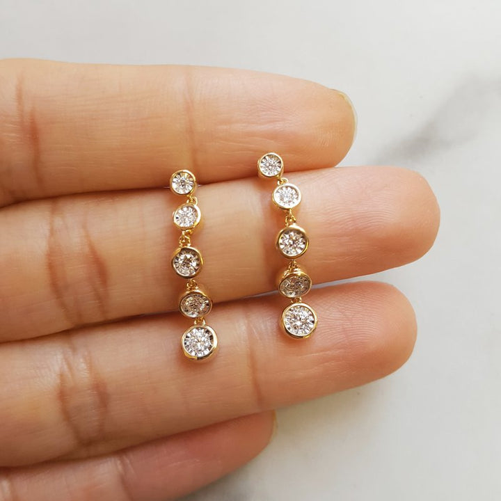 Allison Kaufman Dimaond Bezel Earrings