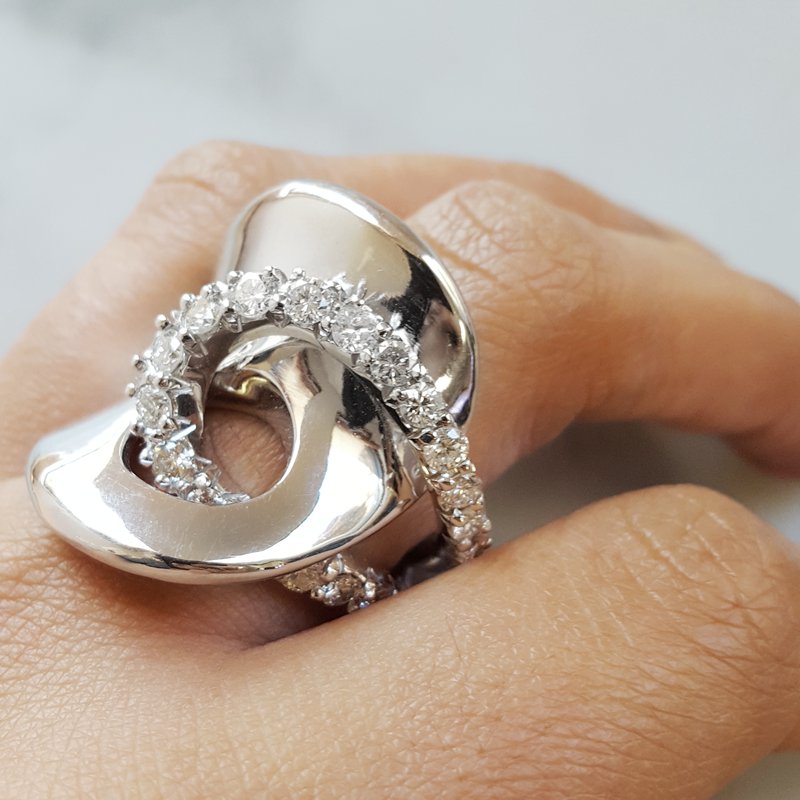 Luxury by Rene Hernandez Diamond Saddle Ring