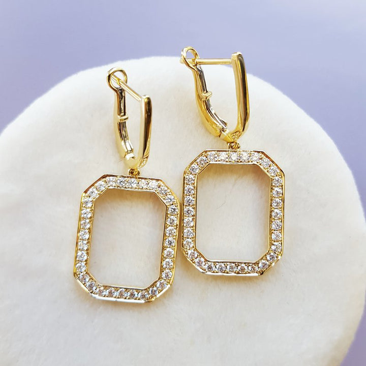 Doves by Doron Paloma Picture Frame Diamond Earrings