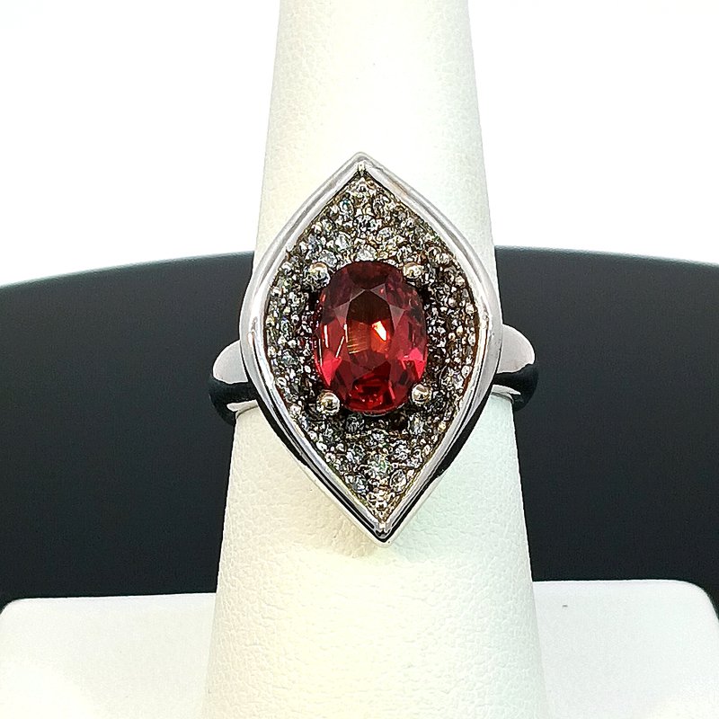 Luxury by Rene Hernandez Petal Shaped Red Spinel Ring