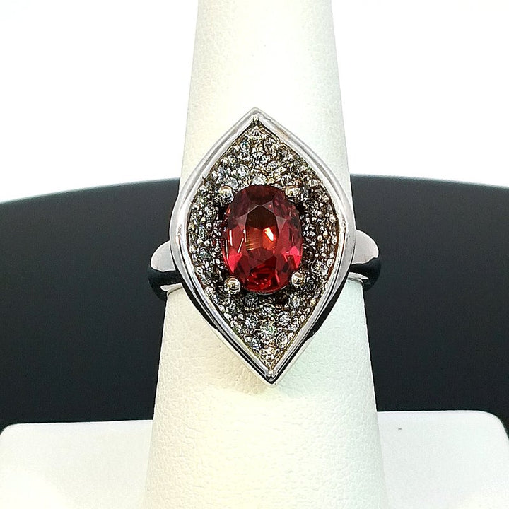 Luxury by Rene Hernandez Petal Shaped Red Spinel Ring
