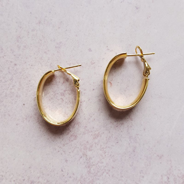 Sami Fine Jewelry High Polish Wide Gold Hoops