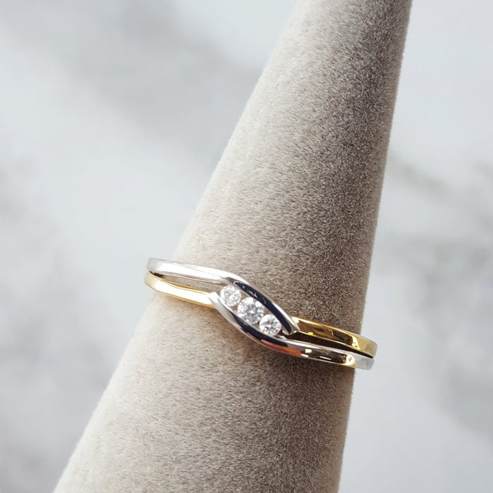 Gems One Two Band Diamond Promise Ring RG11809