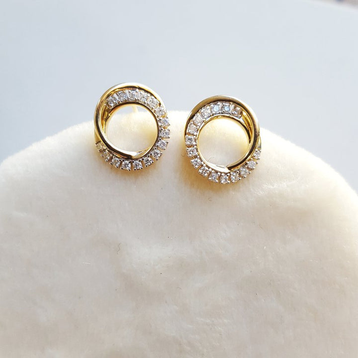 Gems One Intertwined Circle Studs