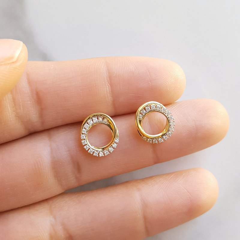 Gems One Intertwined Circle Studs