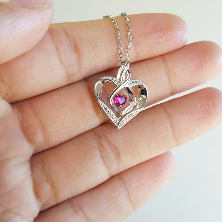 Gems One Ruby Heart Pendant