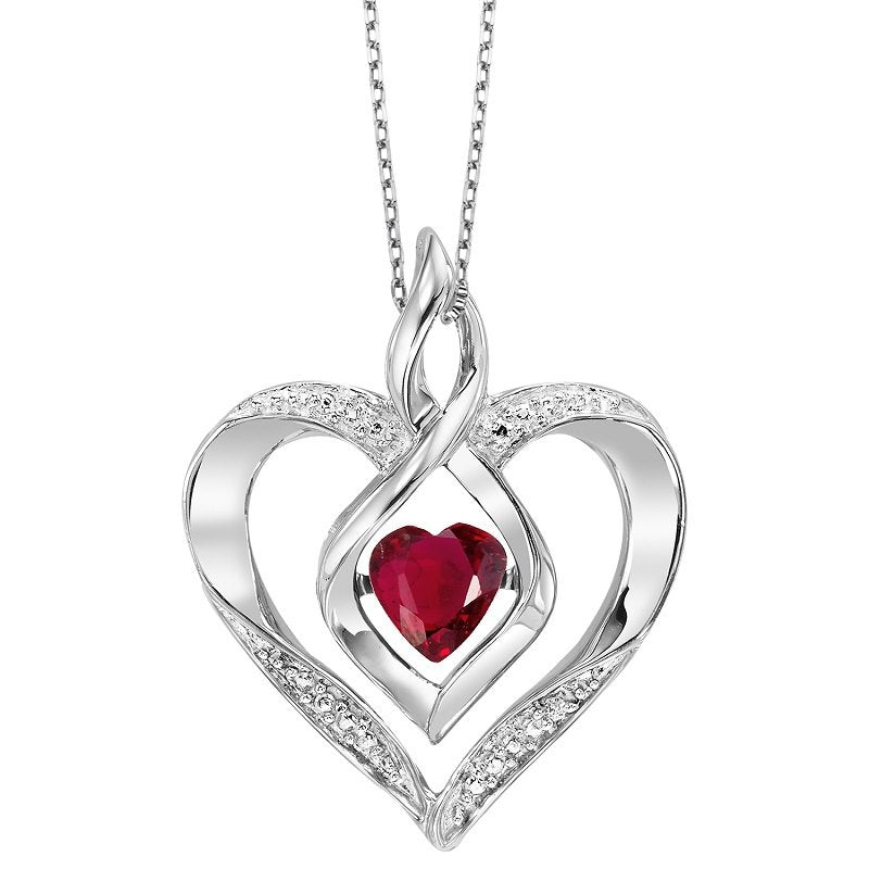 Gems One Ruby Heart Pendant