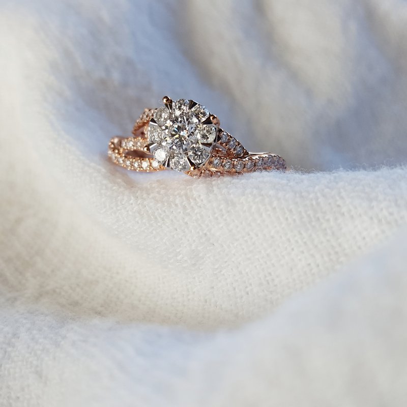 Sami Fine Jewelry Diamond Pavé Interwoven Wedding Set