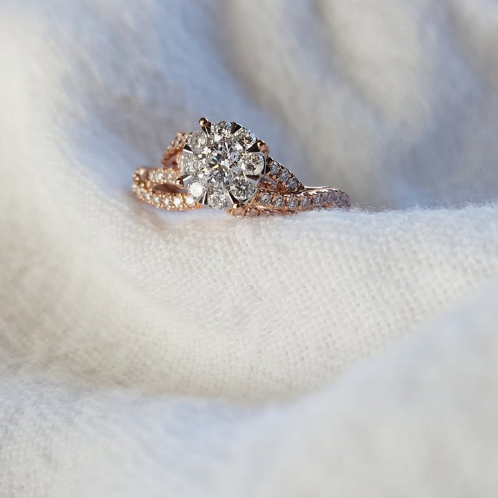 Sami Fine Jewelry Diamond Pavé Interwoven Wedding Set