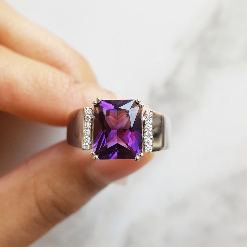 Radiant Cut Men's Ring