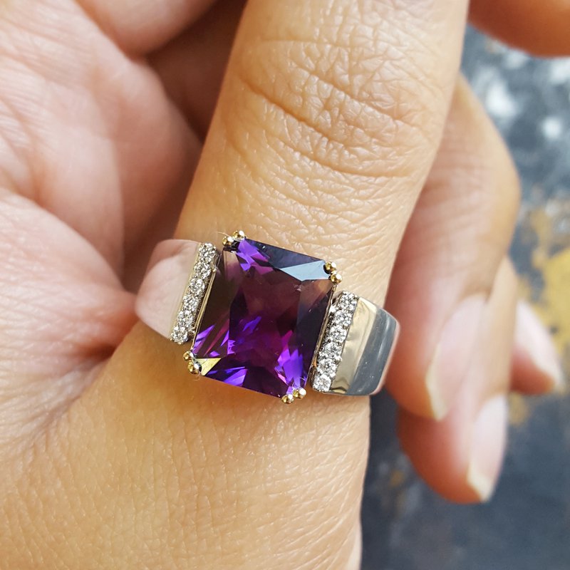 Radiant Cut Men's Ring