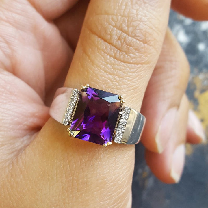 Radiant Cut Men's Ring