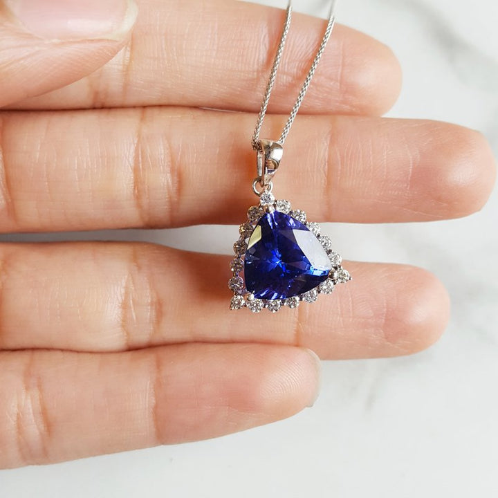 Gems One Trillion Cut Tanzanite Pendant