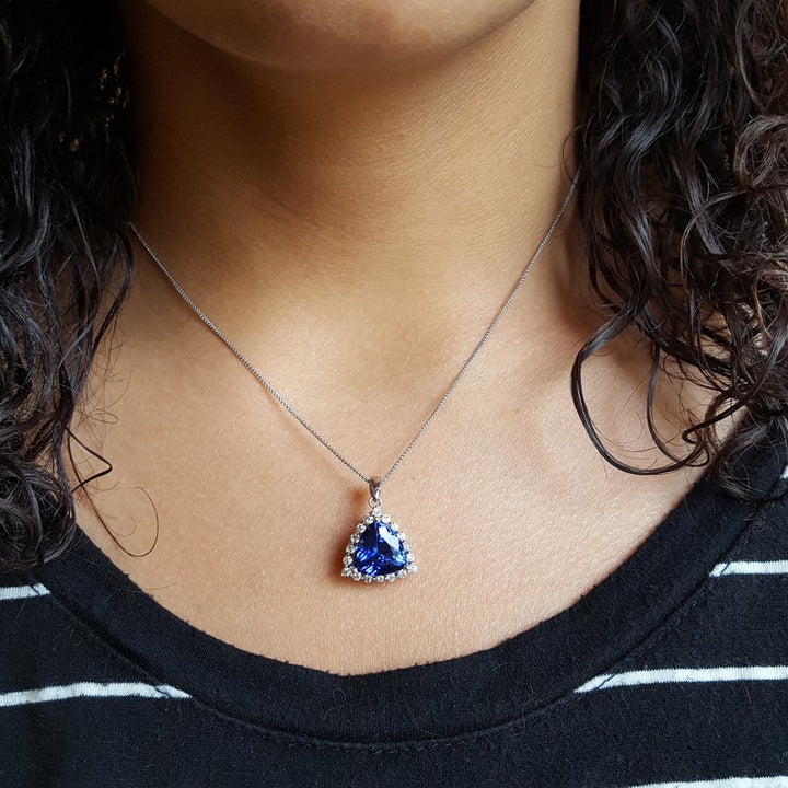 Gems One Trillion Cut Tanzanite Pendant
