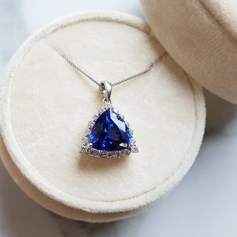 Gems One Trillion Cut Tanzanite Pendant Sami Fine Jewelry