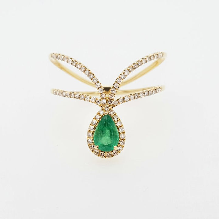 Sami Fine Jewelry Chevron Emerald Ring