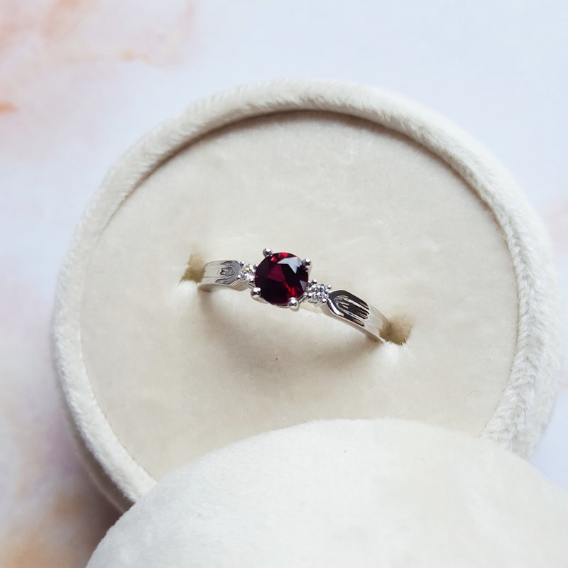 Arizona Anthill Garnet Silver Jewelry Essential Garnet Ring