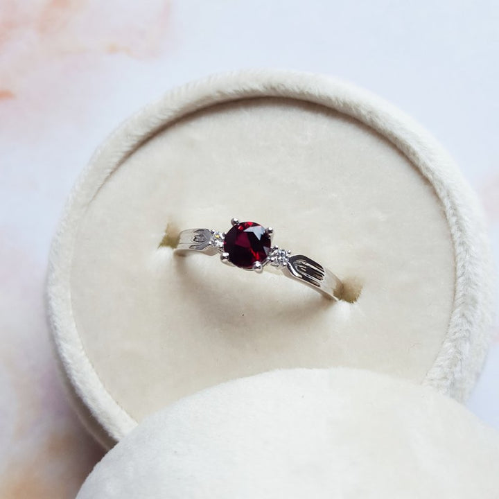 Arizona Anthill Garnet Silver Jewelry Essential Garnet Ring