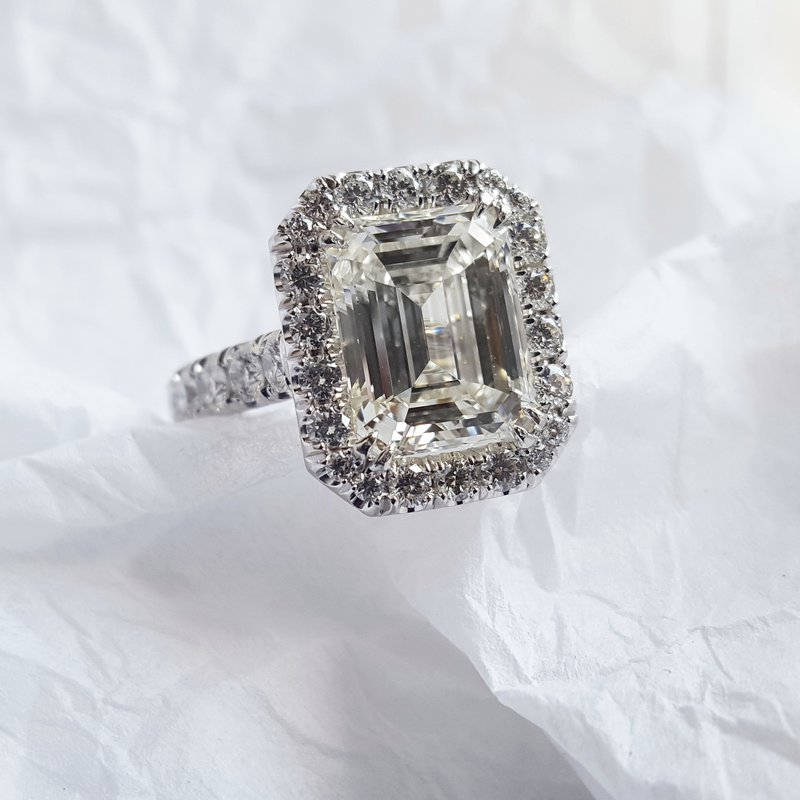  Sami Fine Jewelry Custom Emerald Cut Engagement Ring 010633 - Sami Fine Jewelry